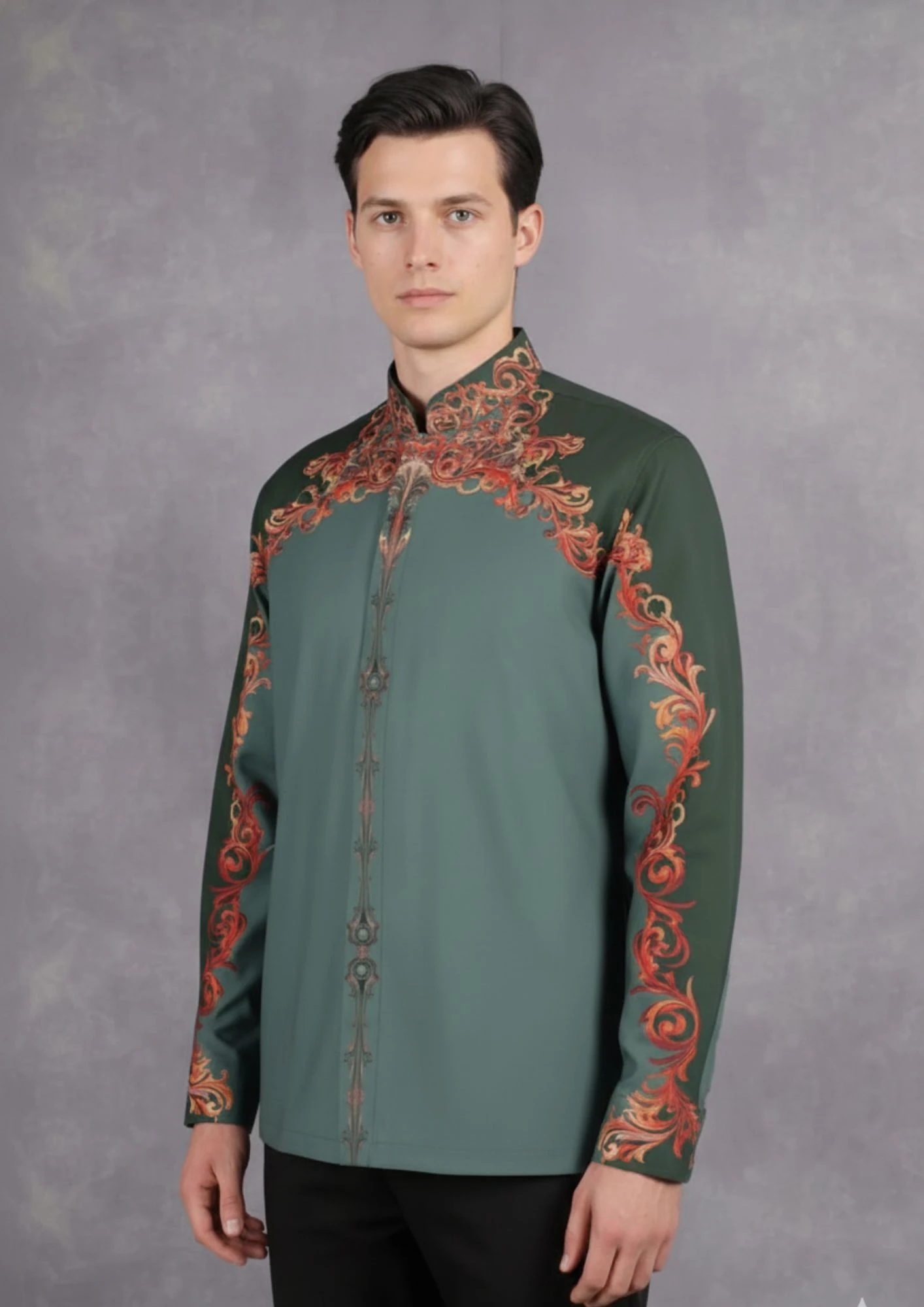 Green Printed Shirt