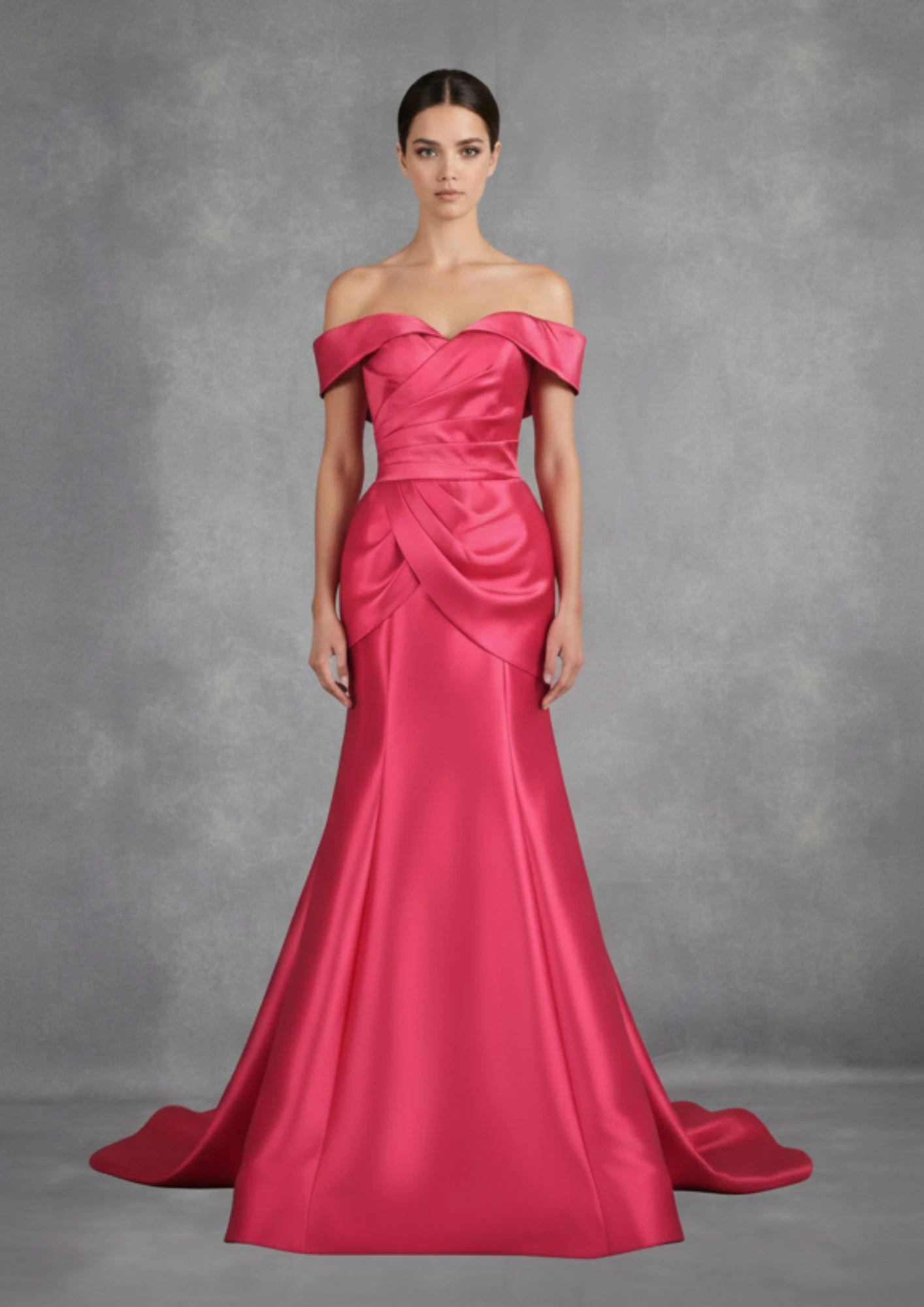 Hot Pink Mermaid Gown