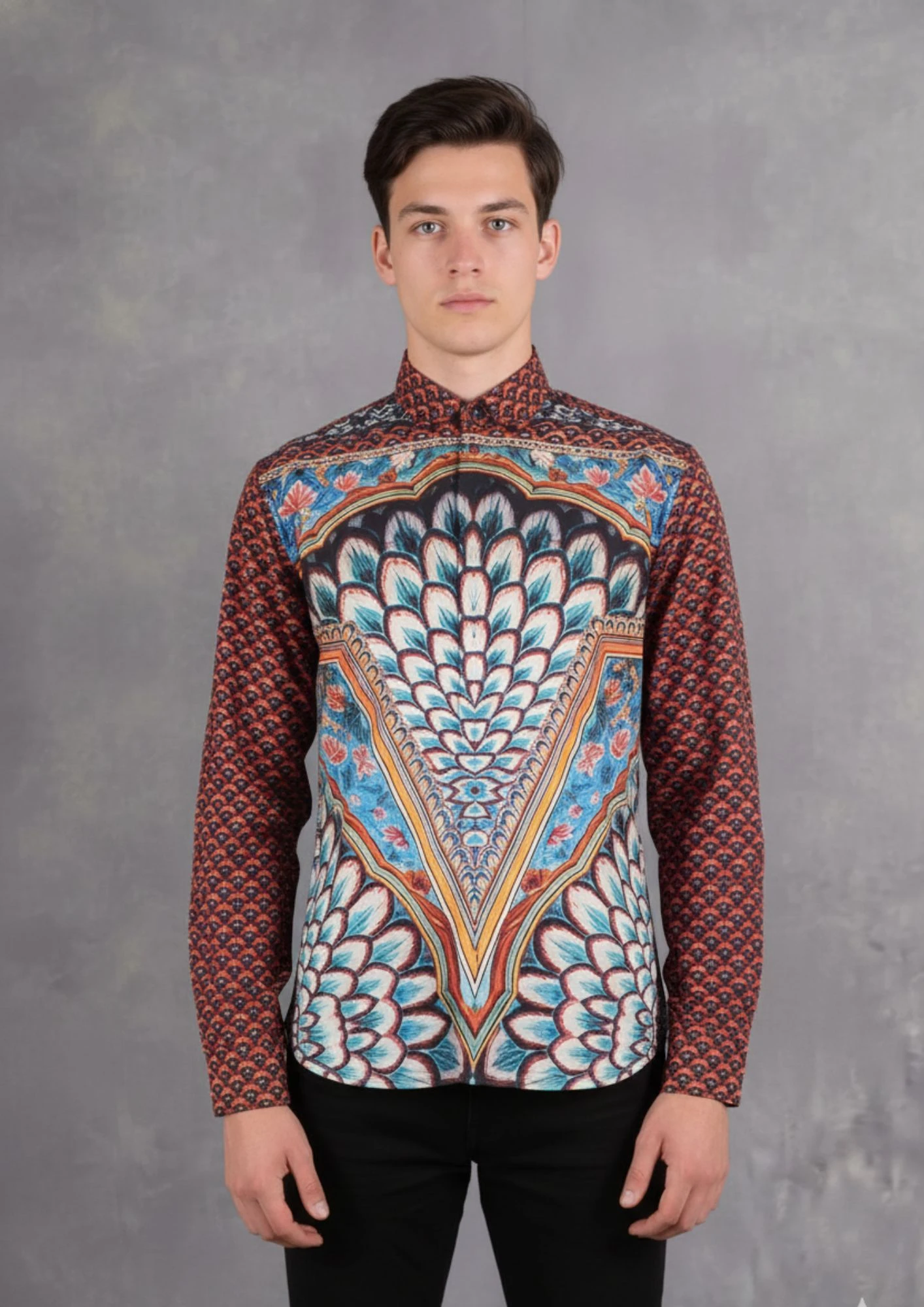 Menswear Peacock Printed